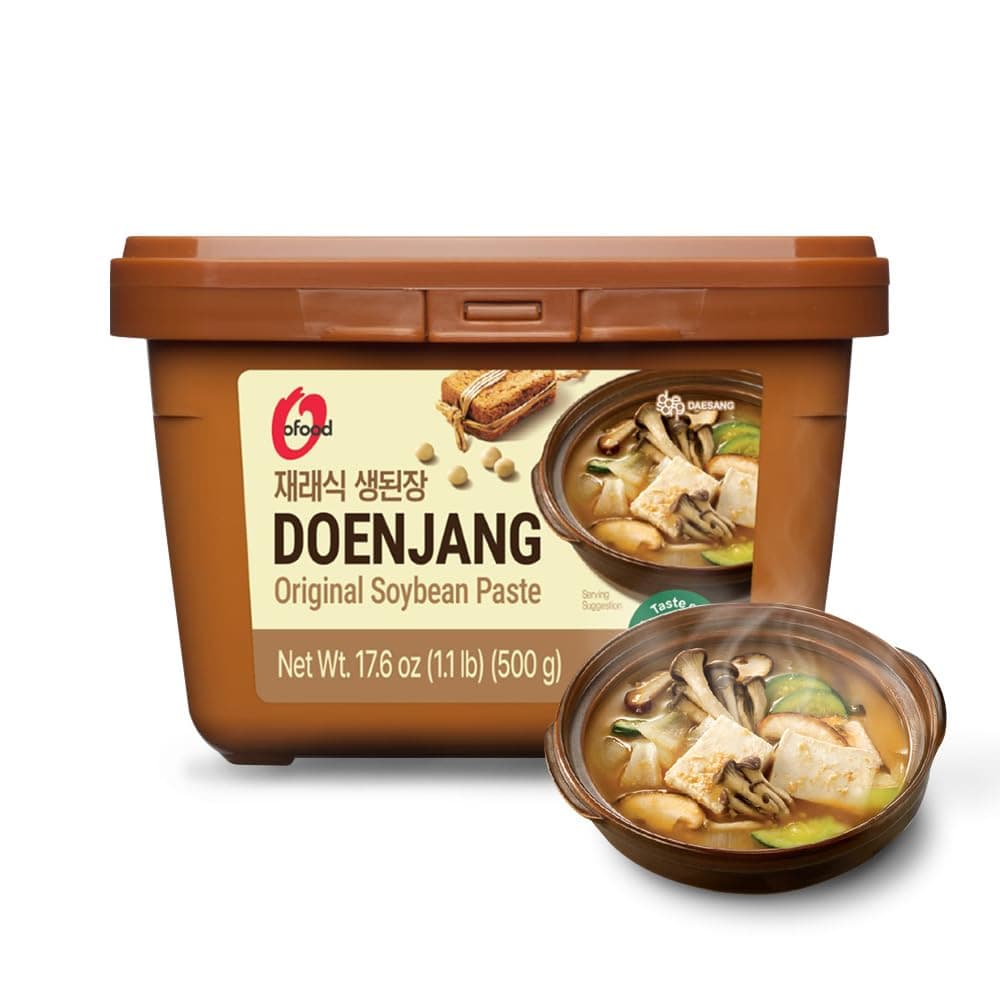 Doenjang - Premium Korean Soybean Miso Paste [Original, 1.1 lb (500g)] – Fermented Korean Miso-Style Bean Paste for Doenjang Jjigae, Stews, Soups, Marinades & Dipping Sauces – Rich Umami Korean Pantry