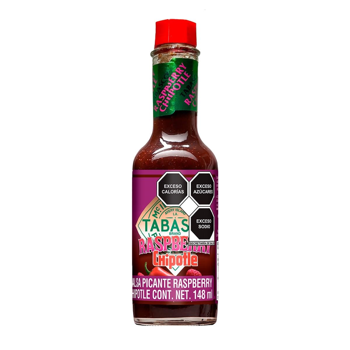 TABASCO Brand Raspberry Chipotle Pepper Sauce, Sweet & Smoky Hot Sauce, Glass Bottle, Vibrant & Fruity Raspberry Hot Sauce, Great for Preparing Fish, Salad Dressing & More, 5 Fl Oz (Pack of 1)