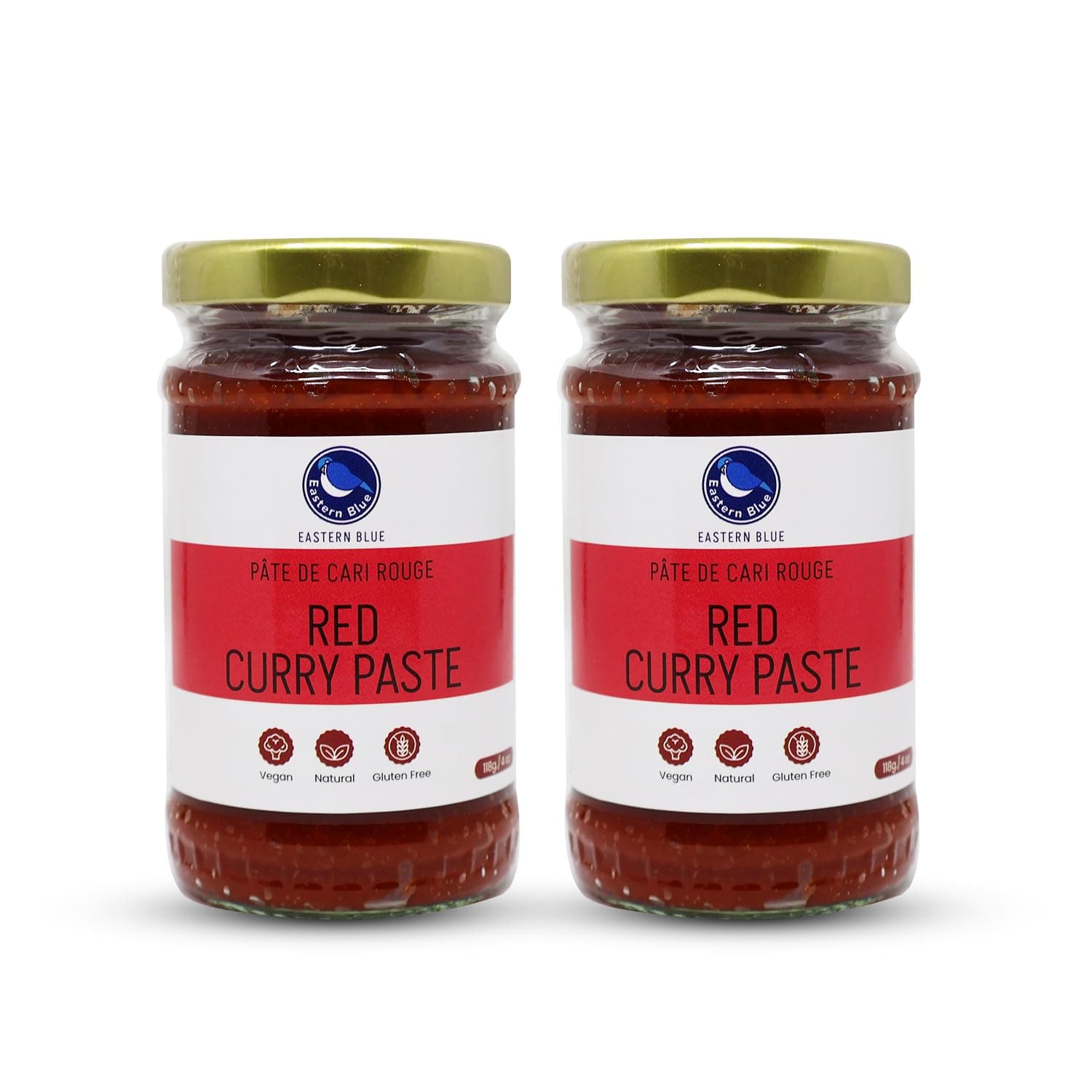 Thai Red Curry Paste 4 Oz Pack of 2 | Vegan, Gluten Free, Nut Free | Elevate your dishes with Authentic Spices | Eastern Blue Thai Curry Paste | 125 gm