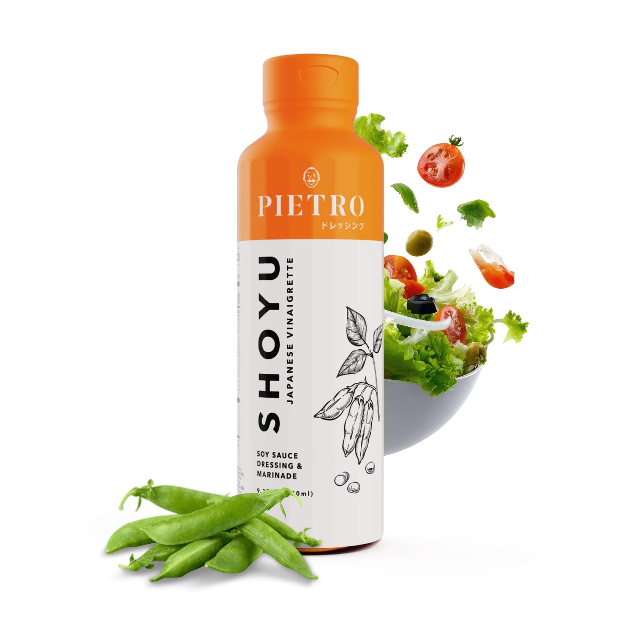 Pietro Dressing Original Shoyu Japanese Style Marinade & Vinaigrette - Gluten Free Soy Sauce Flavor for Salads, Vegetables, Seafood & Noodles – No MSG - 9.3 oz