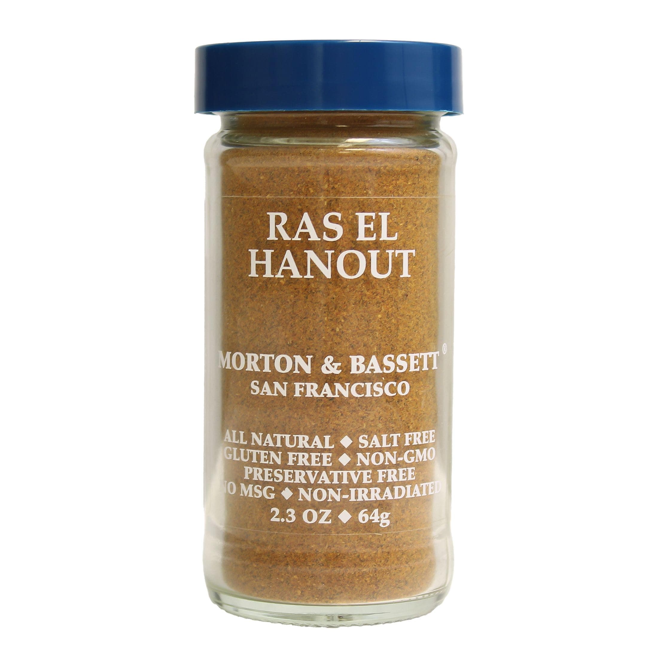 Morton & Bassett Ras El Hanout Seasoning, 2.3oz – Salt-Free, Non-GMO, Spice Blend with Moroccan Flavors