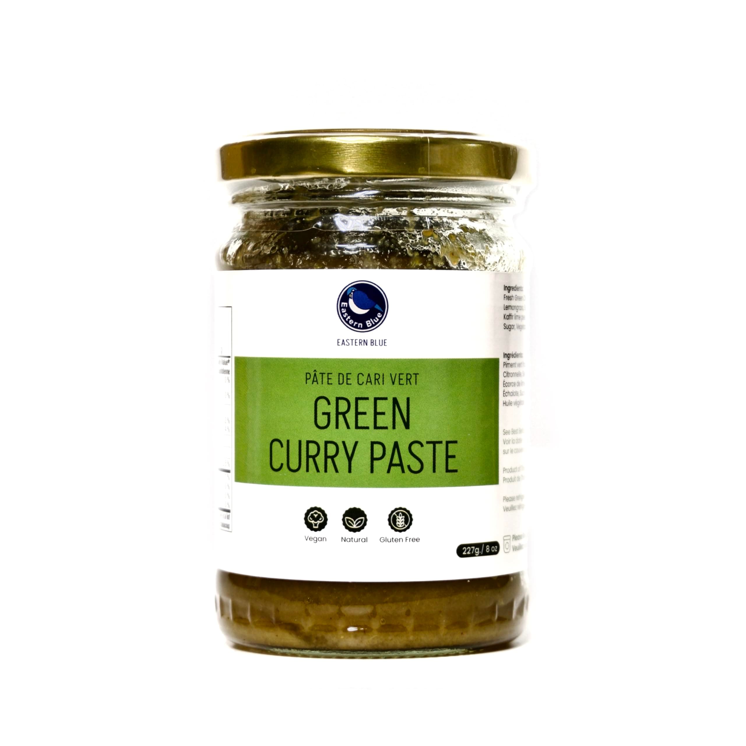Eastern Blue Thai Curry Paste - Thai Green Curry Paste 8 Oz | Ready to Eat Authentic Thai Curry Sauce for Tasty Dishes and Curries | Vegan, Gluten Free & Nuts Free Green Curry Paste | 227g