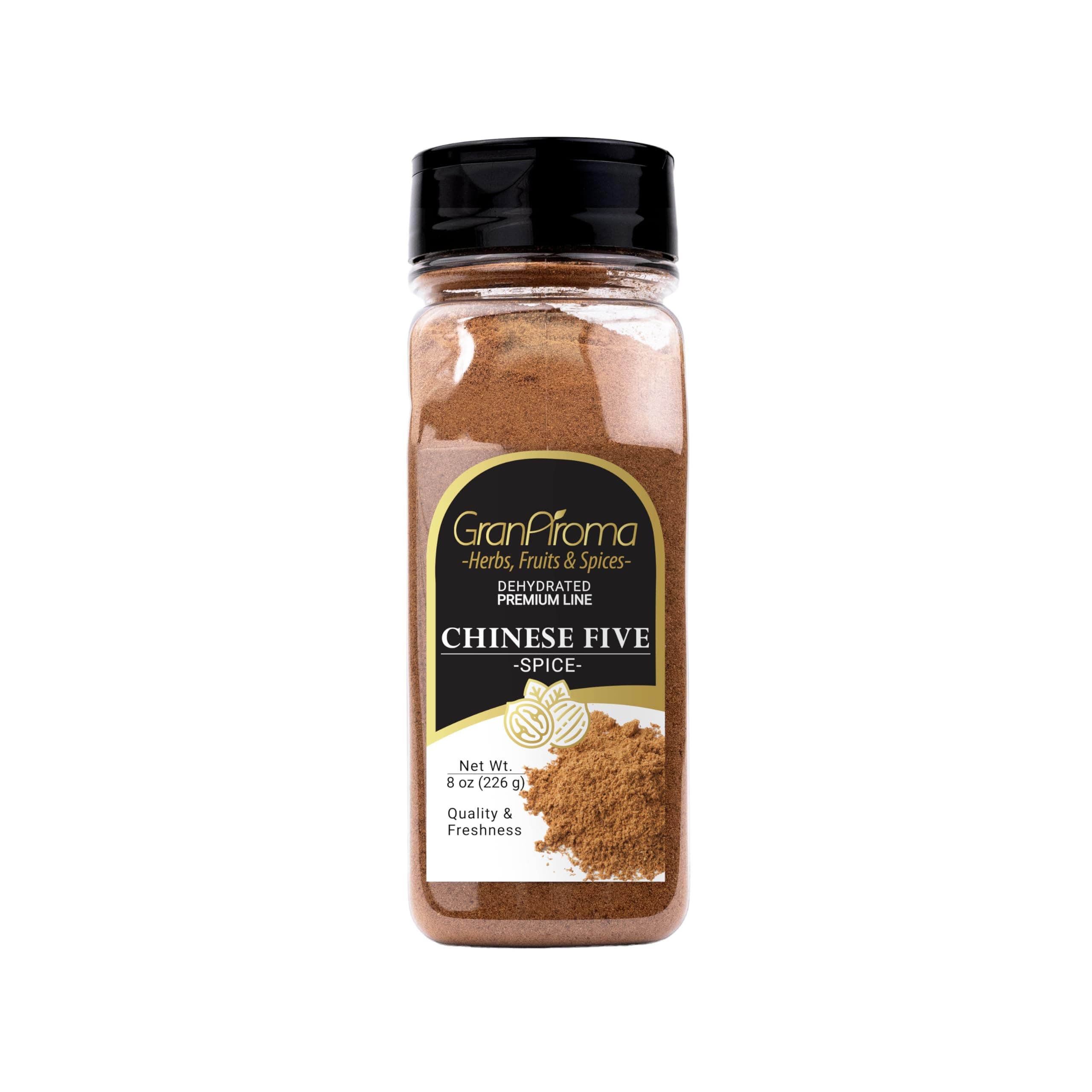 GranAroma Chinese Five Spice, Bold and Aromatic Flavor Profile, Seasoning for Stir-Fries, Roasted Meats, and Soups (8 Ounce)