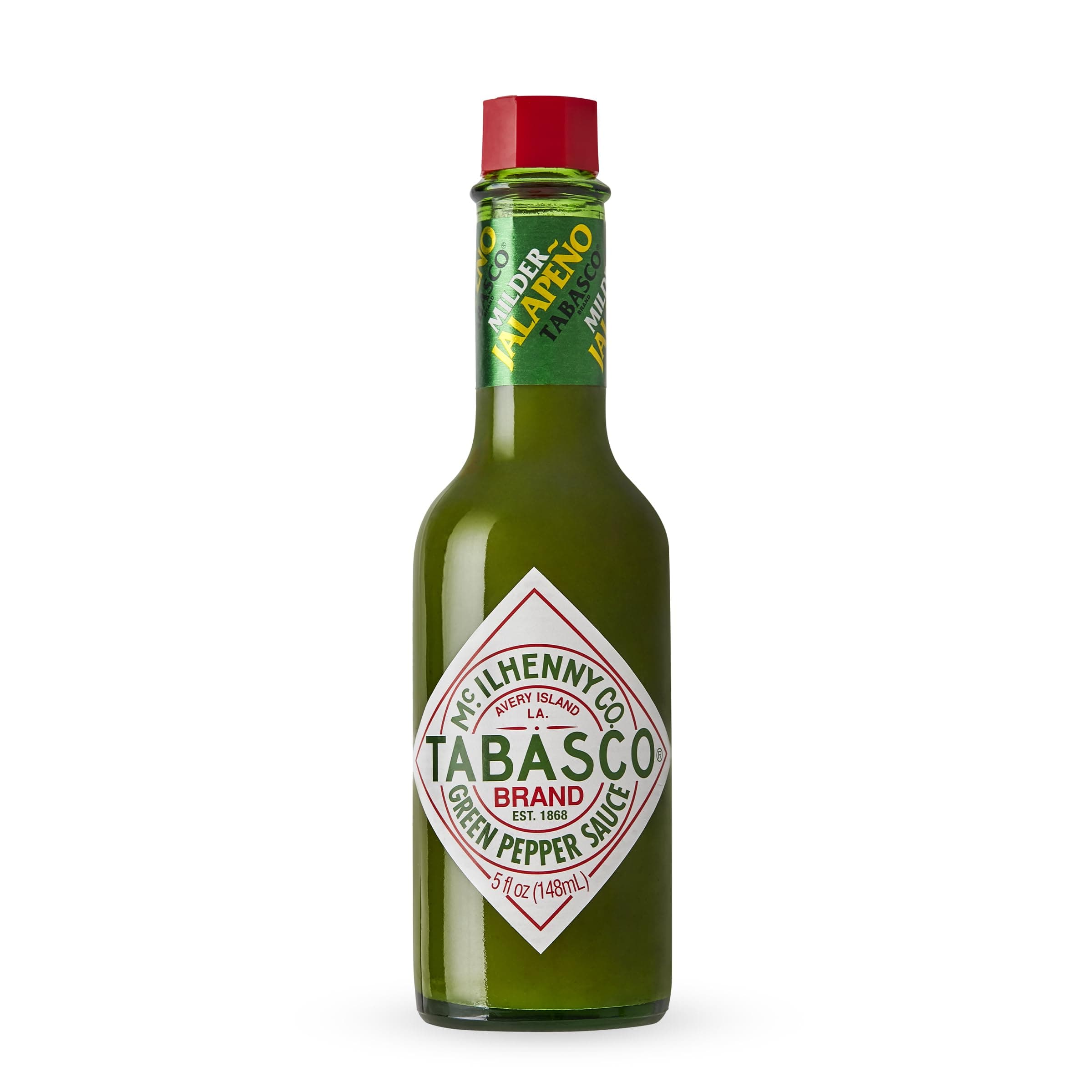 TABASCO Brand Green Jalapeno Pepper Hot Sauce, Mild Heat, Glass Bottle, Versatile & Balanced, Crisp & Zesty, Great on Mexican Dishes & More, 5 Fl Oz (Pack of 1)