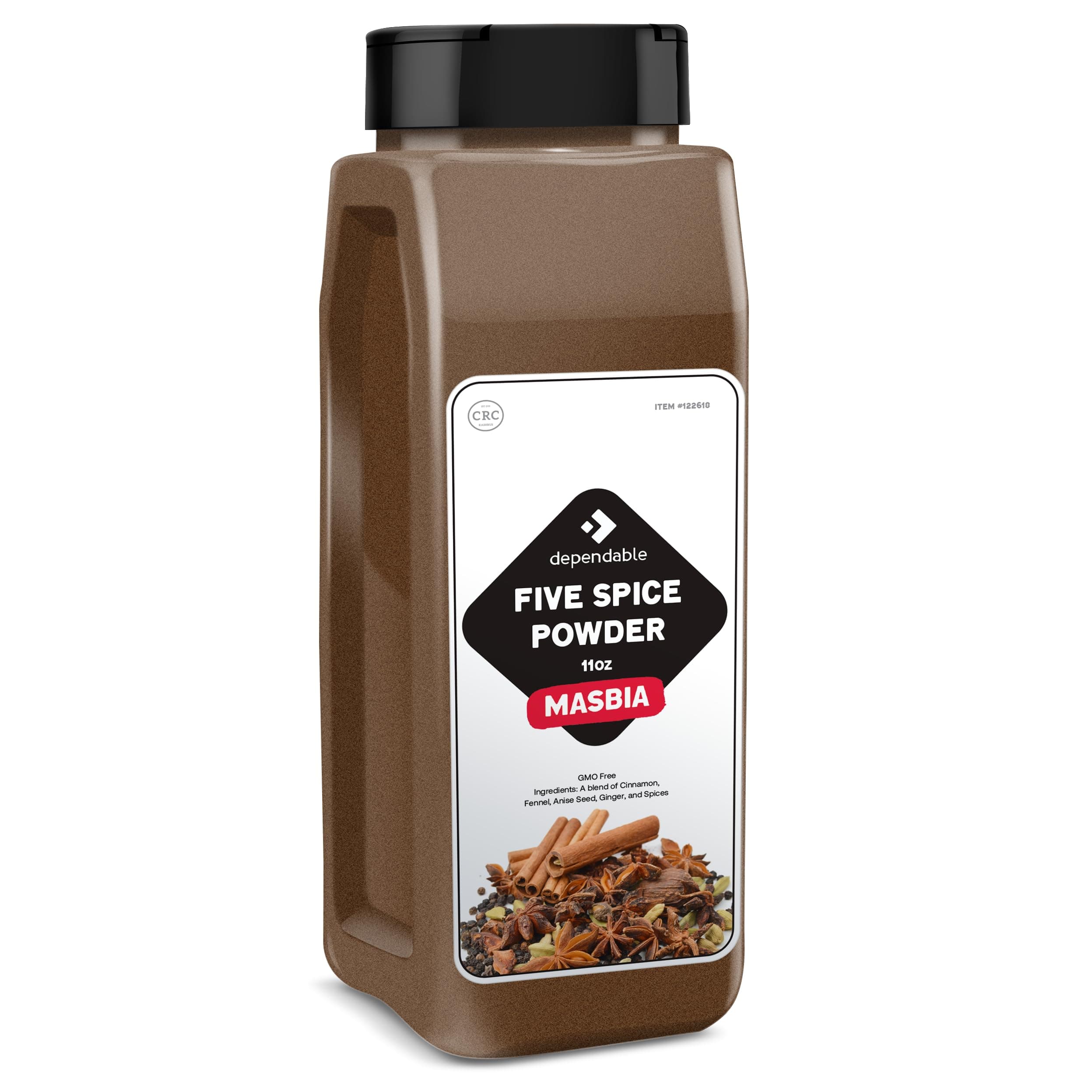 Dependable Food Chinese Five Spice Blend - 11 oz. Resealable Pouch - Natural, Non-GMO, Allergen-Free, No Additives, Kosher – Asian Spice Mix Seasoning